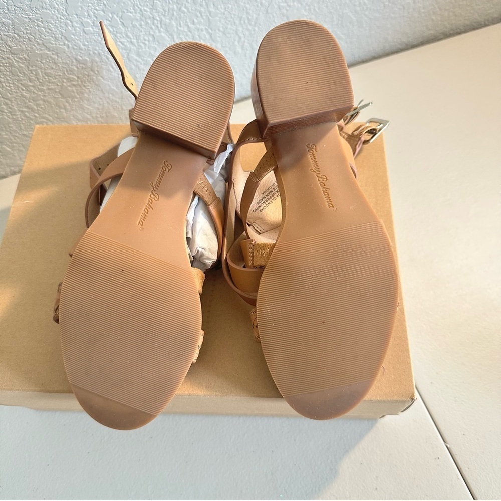 Tommy Bahama Glendora Tan Strappy Leather Sandals - Picture 3 of 5